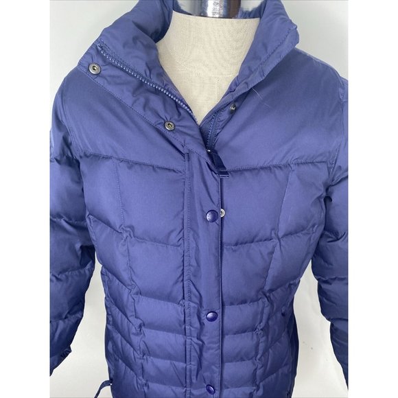 LL Bean DownTek Down Puffer Jacket Womens Size M Navy Blue Pertek Classic 295967